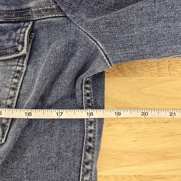 Soft Surroundings Jacket Womens Small Blue Denim Button Stretch Style 25015 - Picture 5 of 10